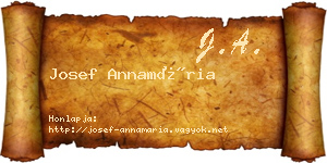 Josef Annamária névjegykártya